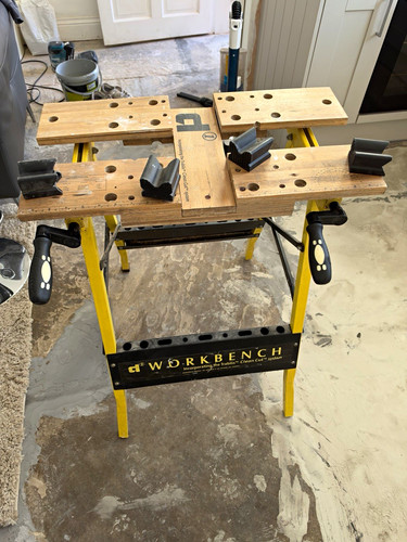 Folding portable workbench - folding,