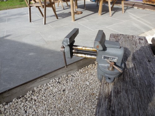 Forge steel portable bench - steel,
